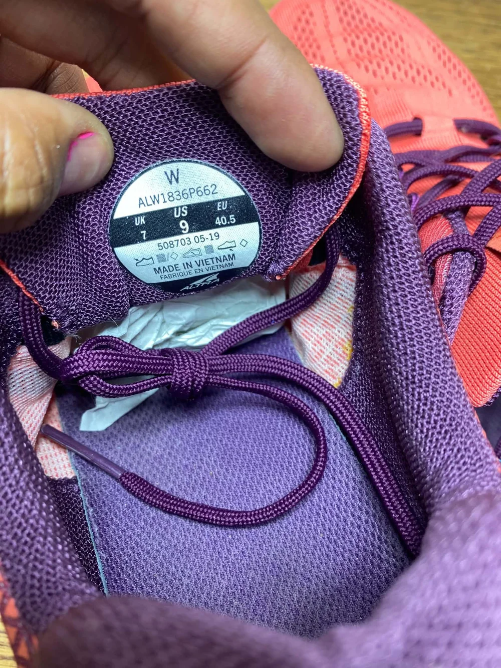 Altra Solstice ALW1836P662 Womens Size 9W Pink Purple Sneakers Running Shoes